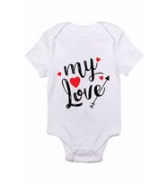 My Love Baskılı Bebek Body Zıbın