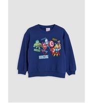 LCW Kids Lacivert Avengers Baskılı Erkek Çocuk Sweatshirt