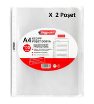 Bigpoint Poşet Dosya Eco 30 Mikron 100'lü Paket x 2 Poşet