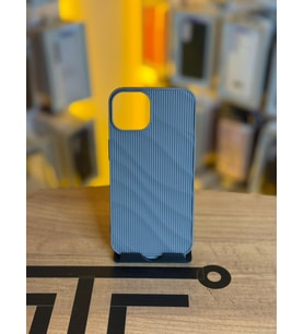 iPhone 13 Uyumlu Kaymaz Tırtıklı Dokulu Mat Kılıf (Gri)