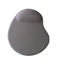Oval Füme Kum Desen Bilek Destekli Kaymaz Taban Bilgisayar Notebook Mouse Pad - Bileklikli Mauseped