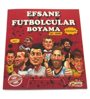 Efsane Futbolcular Çıkartmalı Maskeli Boyama Kitabı