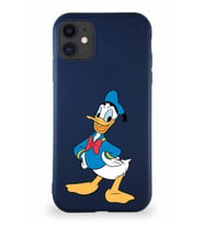 Apple iPhone 11 Soft Premier Kapak Donald Duck-C Tasarımlı Silikon Kılıf - Lacivert (Şeffaf)