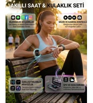 Northcity Bluetooth Kulaklıklı Akıllı Saat Seti 3D Ekran Yüksek Ses Kalitesi - Spor ve Sağlık Takibi İçin Mükemmel Çözüm