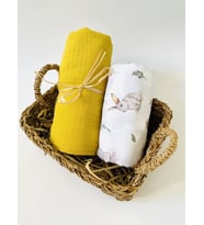 2 Adet 4 Katlı Ve 2 Katlı Çok Amaçlı Müslin Bezi Örtü Battaniye