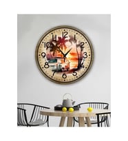 bilge Tasarım Retro Duvar Saati 40 x 40 CM (Çok Renkli)