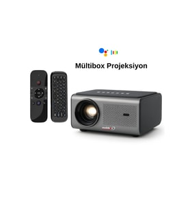 Yüksek Çözünürlüklü Otomatik Odaklı 1080P Android Projeksiyon M8 Kumanda