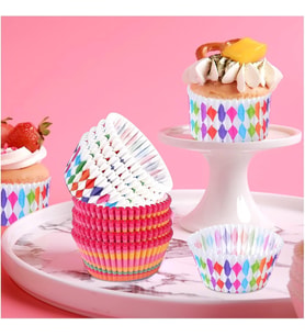 Adet Desenli Cupcake Kalıbı,Renkli Browni Ve Muffin Kabı,Kağıdı