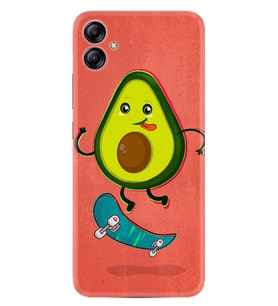 Samsung Galaxy A04E Kılıf Silikon Desen Özel Seri Avokado Skate 1741