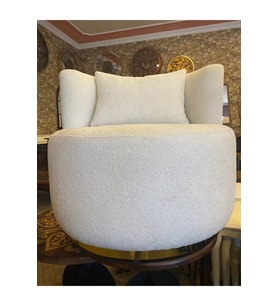 Lavinia Berjer Luxury Gold Bukle Teddy Beyaz