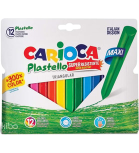 CARIOCA 12 RENK JUMBO ÜÇGEN YIKANABİLİR MUM BOYA