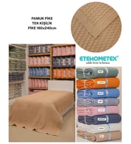 ETEHOMETEX HAVUZLU PİKE TEK KİŞİLİK 160X240CM