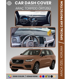 VOLVO XC90 TORPİDO ÖRTÜSÜ (2015-2024) Torpido Örtüsü Panel Halısı Torpido Koruma Tam Uyum UV Koruma