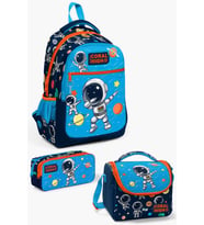 Coral High Kids Lacivert Mavi Astronot Desenli 3’lü Okul Çanta Seti SET0123486