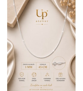 Up Atelier 925 Ayar Gümüş İthal Hayalet Trend Model Zincir