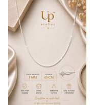 Up Atelier 925 Ayar Gümüş İthal Hayalet Trend Model Zincir