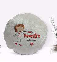 BK Gift Kişiye Özel İsimli Hemşire Tasarımlı Dekoratif Kırlent Yastık-5
