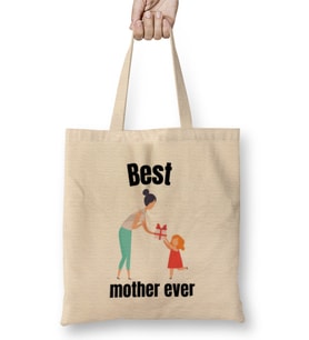 Mothers Day 2021 Best CAT Mother Ever Bez Çanta Uzun Saplı