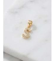 Xupıng Zirkon Taşlı S Harf Kolye Ucu 1 cm