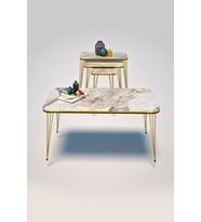 Zigon Sehpa Kr Ve Orta Sehpa Kr Set Çift Gold Efes Tel 1112