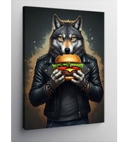Kanvas Tablo Burger Tutan Kurt