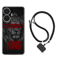 Realme C55 Kılıf Resimli Boyun Askılı İpli Desenli Silikon Series King 1894