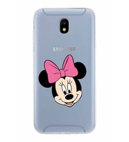 Samsung Galaxy J5 Pro Kapak Minnie Mouse Tasarımlı Şeffaf Silikon Kılıf