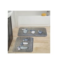 Rovigo Home Dijital Baskılı 2'li Banyo paspas Takımı RVG5020 (Gri)