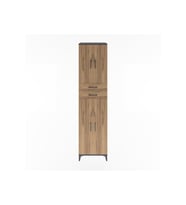 Hyperion Dolap 5 Raflı 2 Çekmeceli 4 Kapaklı 60x44x243 Antrasit-Çam