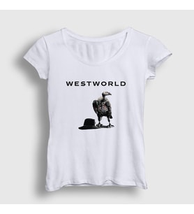 Presmono Kadın Beyaz Vulture Westworld T-Shirt 225089tt