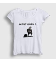Presmono Kadın Beyaz Vulture Westworld T-Shirt 225089tt