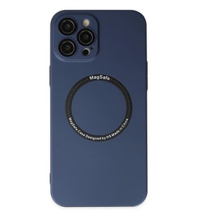 Newface Apple iPhone 12 Pro Kılıf Jack Magneticsafe Lens Silikon - Lacivert