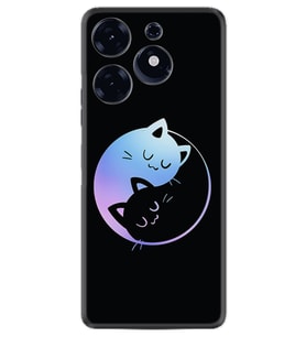 Tecno Spark 10 Pro Kılıf Silikon Desen Özel Seri Love Cats 1604