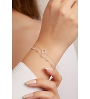 Elika Silver Zirkon Taşlı Zarif 925 Ayar Gümüş İkili Set