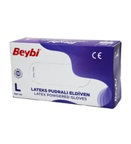 ŞeyliŞeyler - Beybi Pudralı Muayene Eldiveni Large 1 Kutu (100 Adet)