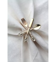 6 Adet Dekoratif Gold Food Style Peçete Halkası - Napkin Ring