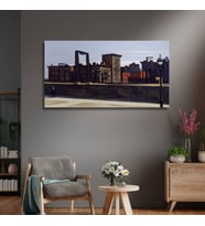 Panoramik Kanvas Tablo Edward Hopper Manhattan Bridge Loop