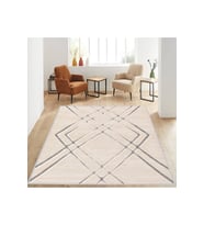 Rovigo Home Dijital Baskı Yıkanabilir Kaymaz Taban Salon Halısı RVG1203 80x300 cm (Bej)