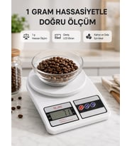 Lcd Ekranlı Hassas Dijital Mutfak Terazisi – 5kg Kapasite, 1g Hassasiyet Yeni Nesil