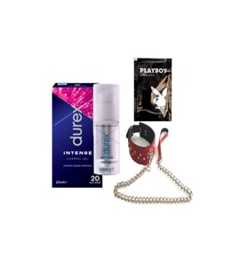 Durex Intense Kadın Uyarıcılı Jel + Kırmızı Deri Tasma + Hediye