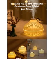Ultrasonik Dekoratif Kuş Hava Nemlendirici 300 ML, Aroma Difüzörü ve Gece Lambası