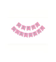 Pembe Gümüş Happy Yaldızlı Banner