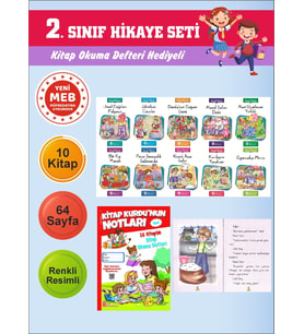 2.Sınıflar İçin Okumayı Sevdiren 10 lu Hikaye Seti 15 (Kitap Okuma Defteri Hediyeli)