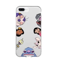 Iphone 7 Plus ve 8 Plus Uyumlu Stitch Tüm Karakterler Tasarımlı Şeffaf Telefon Kılıfı