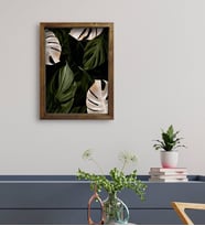 BK Gift Otel Odası Konseptli Doğal Masif Ahşap Çerçeveli Tablo 45x65cm-120