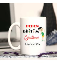 Beden Öğretmenine Özel Öğretmenler Günü Hediyesi Kişiye Özel Kupa Bardak