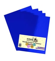 Mavi 50x70 Metalik Aynalı Fon Kartonu 5 Adet 1 Paket Artlantis Aynalı Metalik Fon Kartonu