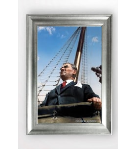 Gümüş Çerçeveli Atatürk Tablo a219