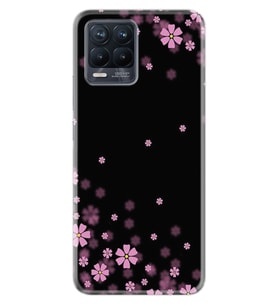 8 8 Pro Kılıf Desenli Silikon Black flowers 1391