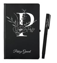 Kişiye Özel Hazırlanmış Siyah Defter ve Kalem Seti
